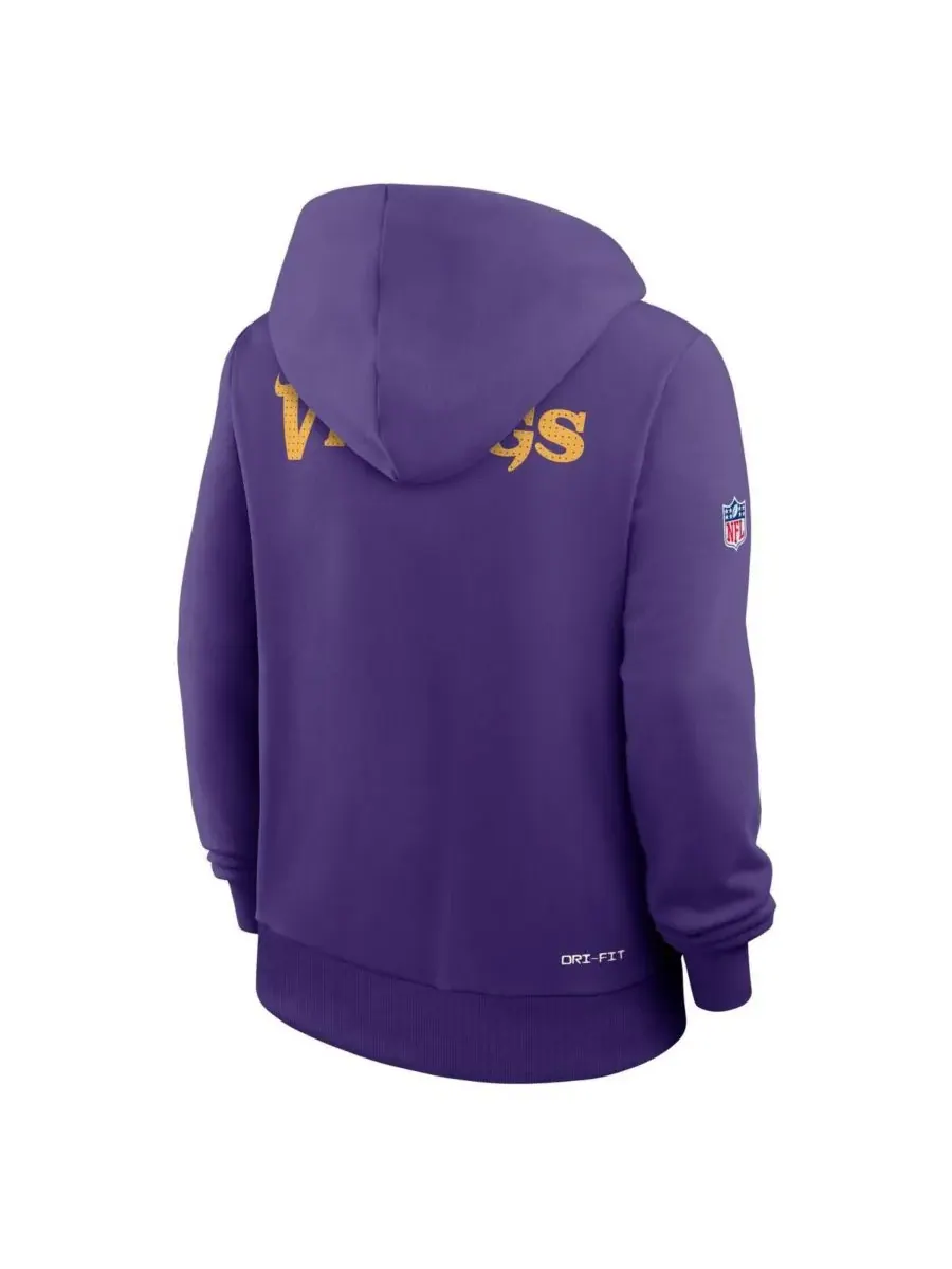 Nike Женская фиолетовая толстовка Minnesota Vikings Sideline Standard Issue Initial Home Dri-FIT — изображение 4 из 4