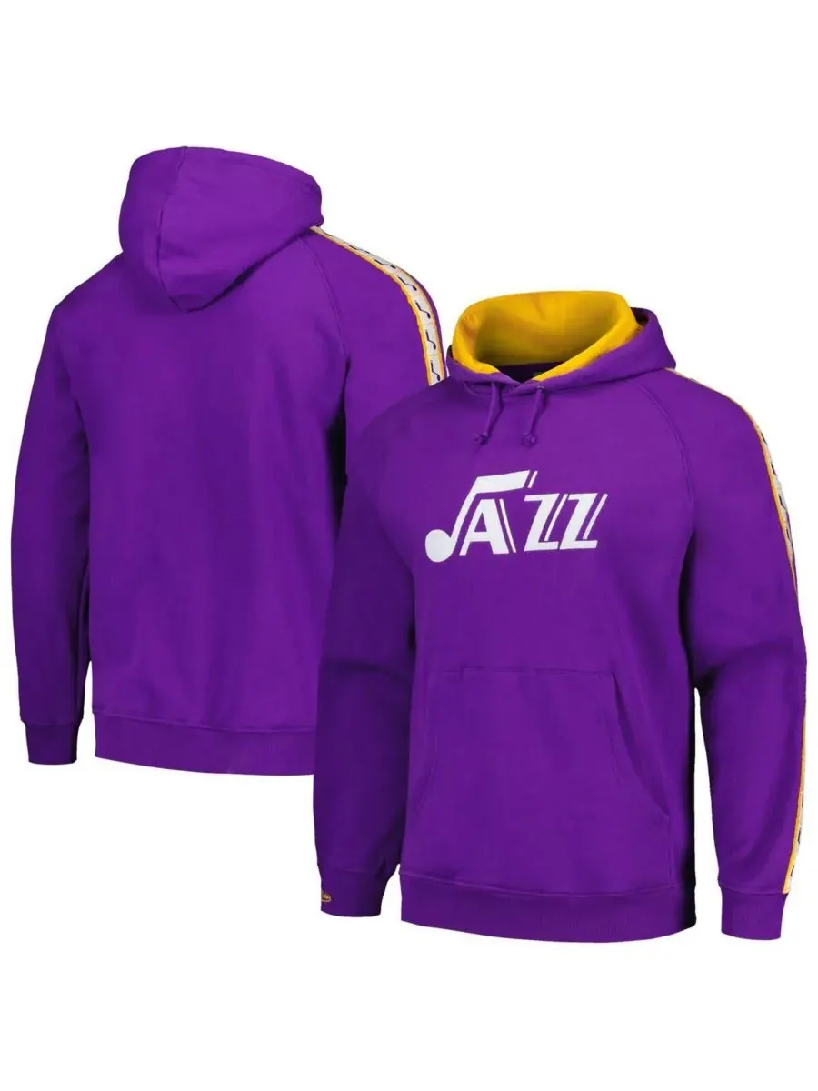 Mitchell & Ness Мужская фиолетовая толстовка с рукавами реглан Utah Jazz Hardwood Classics Nights
