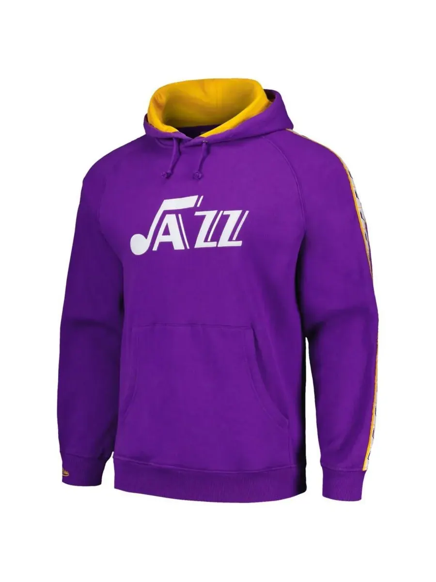 Mitchell & Ness Мужская фиолетовая толстовка с рукавами реглан Utah Jazz Hardwood Classics Nights — изображение 2 из 4