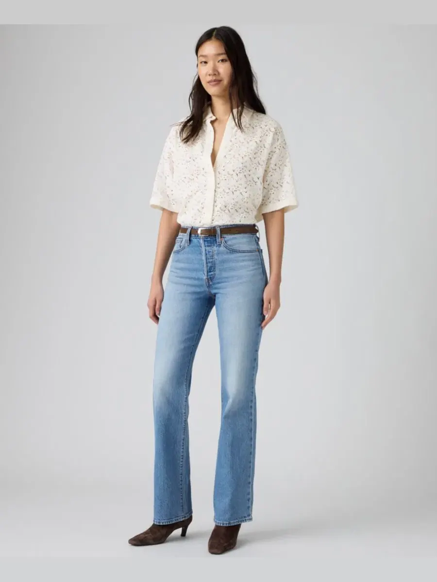 Джинсы клеш с высокой посадкой Wedgie Bootcut Levi's, Probably Here — изображение 2 из 5