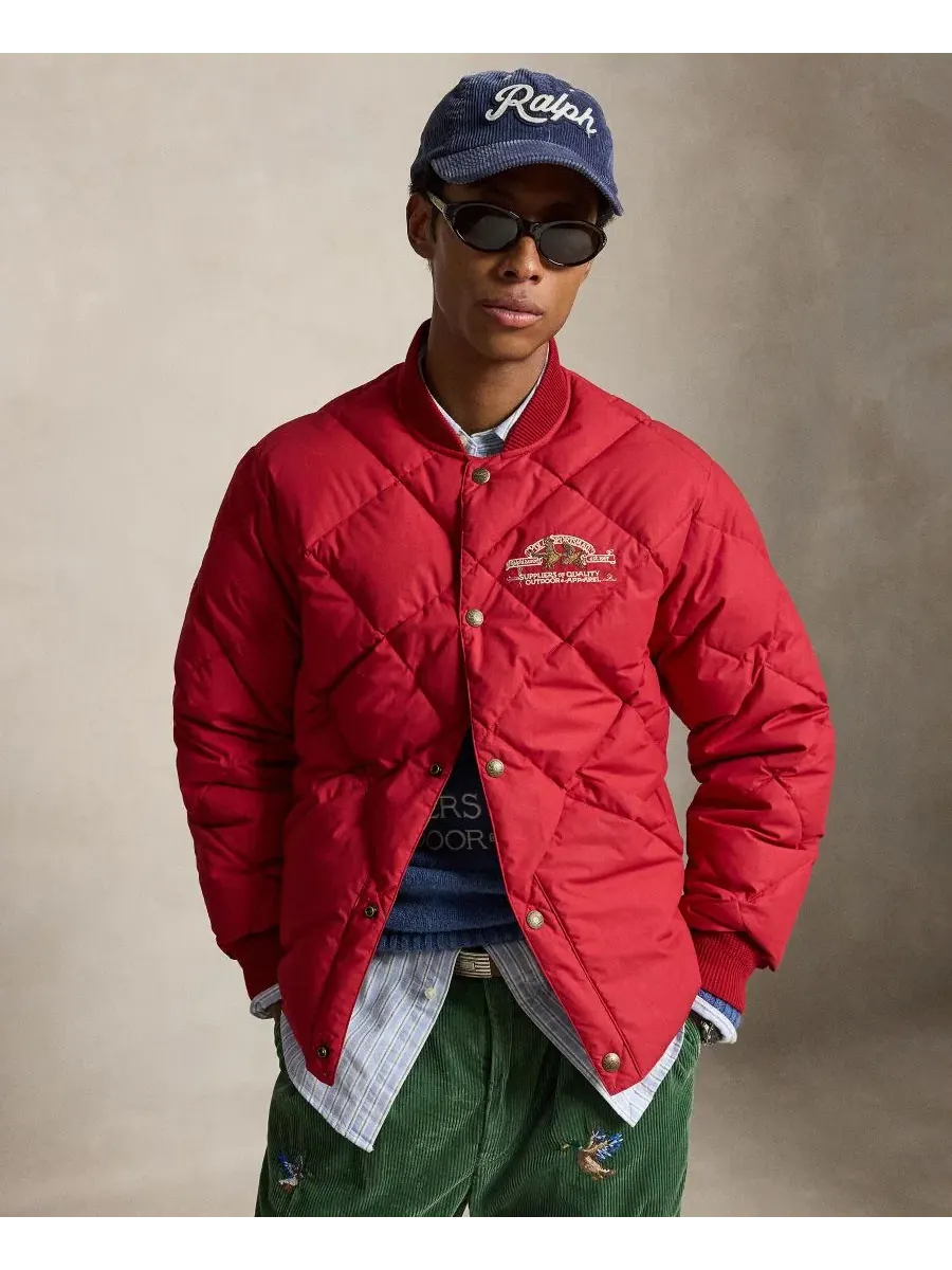 Стеганая куртка с вышивкой Polo Sportsman Polo Ralph Lauren, Sweet Tomato