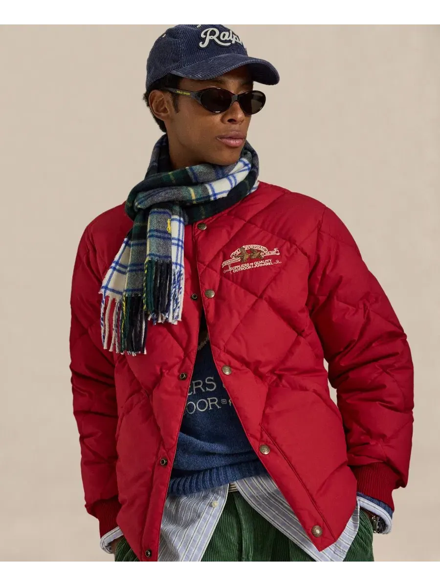 Стеганая куртка с вышивкой Polo Sportsman Polo Ralph Lauren, Sweet Tomato — изображение 4 из 6