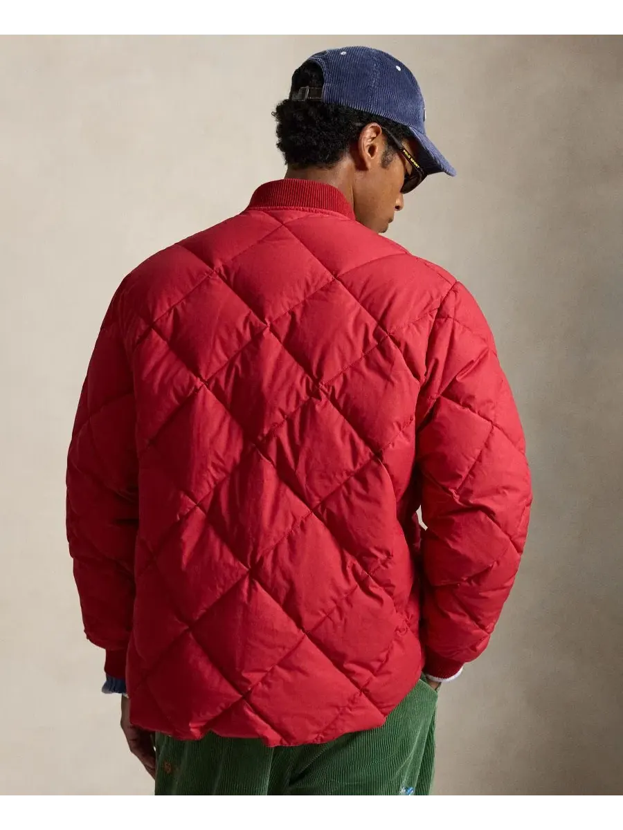 Стеганая куртка с вышивкой Polo Sportsman Polo Ralph Lauren, Sweet Tomato — изображение 6 из 6