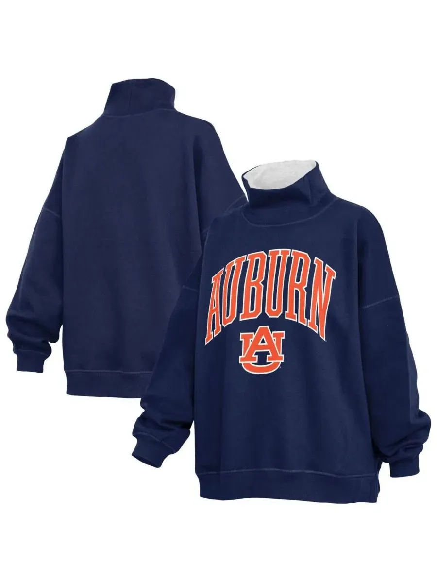 Свитшот оверсайз с высоким воротником Auburn Tigers Oversized Mock Neck Sweatshirt Pressbox
