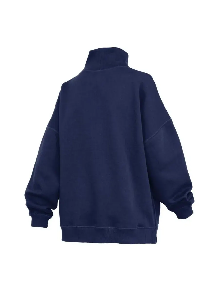 Свитшот оверсайз с высоким воротником Auburn Tigers Oversized Mock Neck Sweatshirt Pressbox — изображение 3 из 3, темно-синий