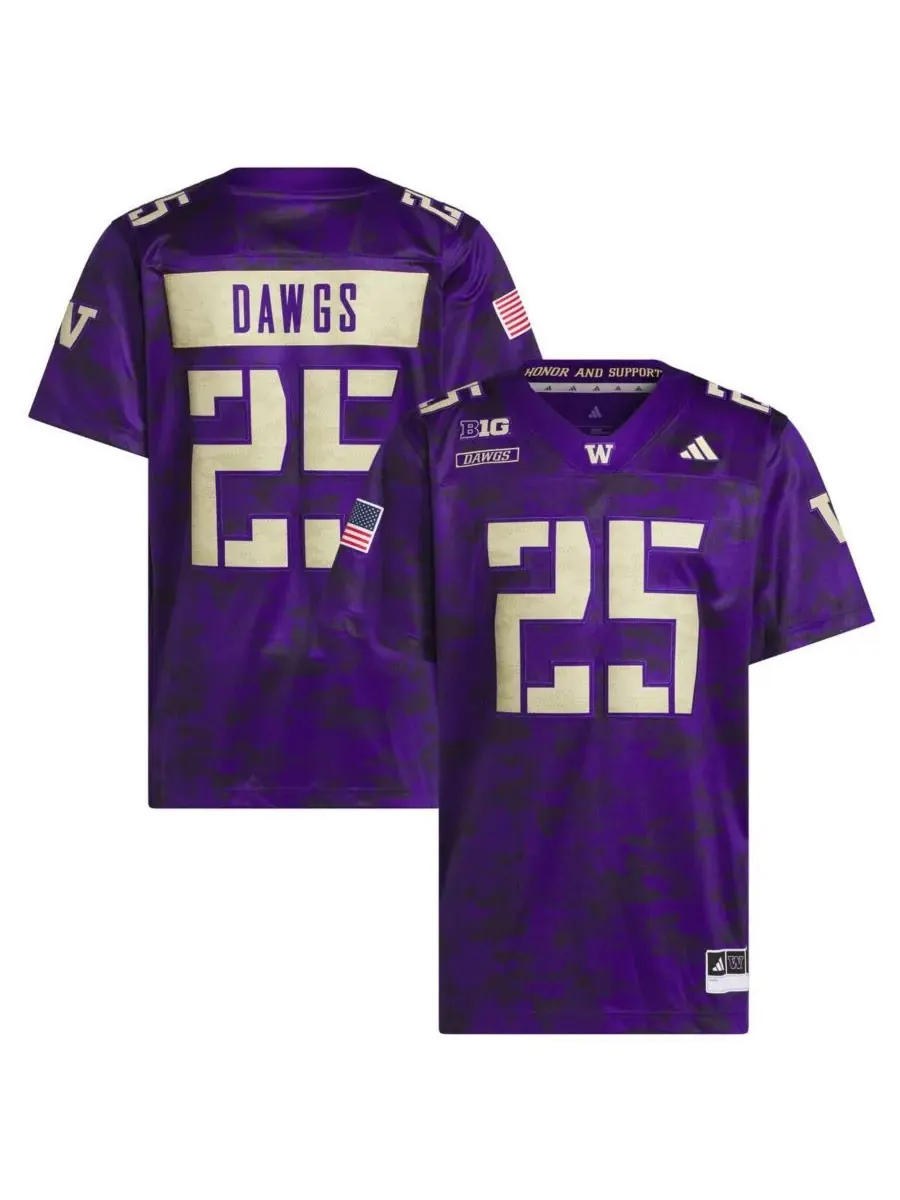 Adidas Мужская фиолетовая футболка Washington Huskies Honor Support Premier Strategy
