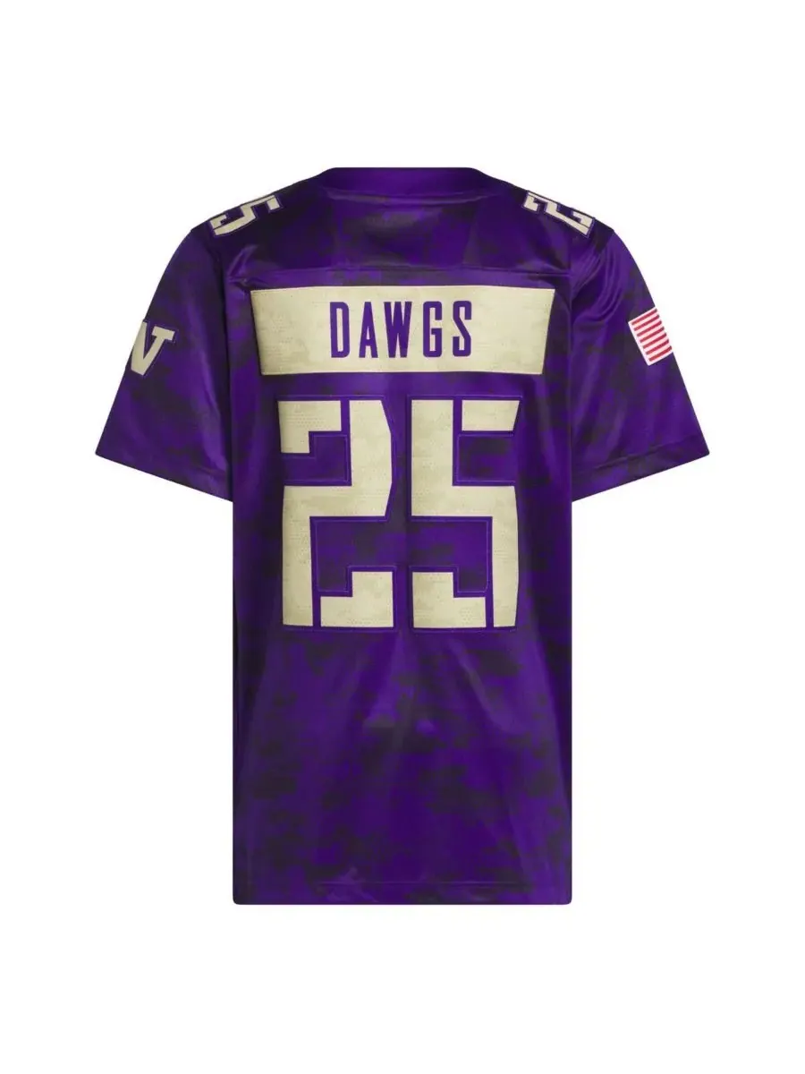 Adidas Мужская фиолетовая футболка Washington Huskies Honor Support Premier Strategy — изображение 3 из 3, фиолетовый