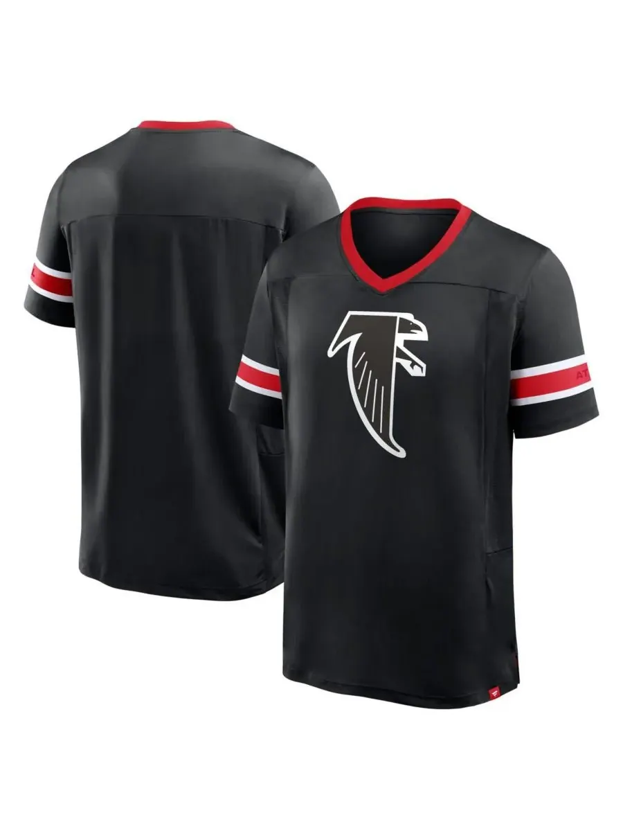 Fanatics Мужская черная футболка с V-образным вырезом Atlanta Falcons Hometown Premium Hashmark