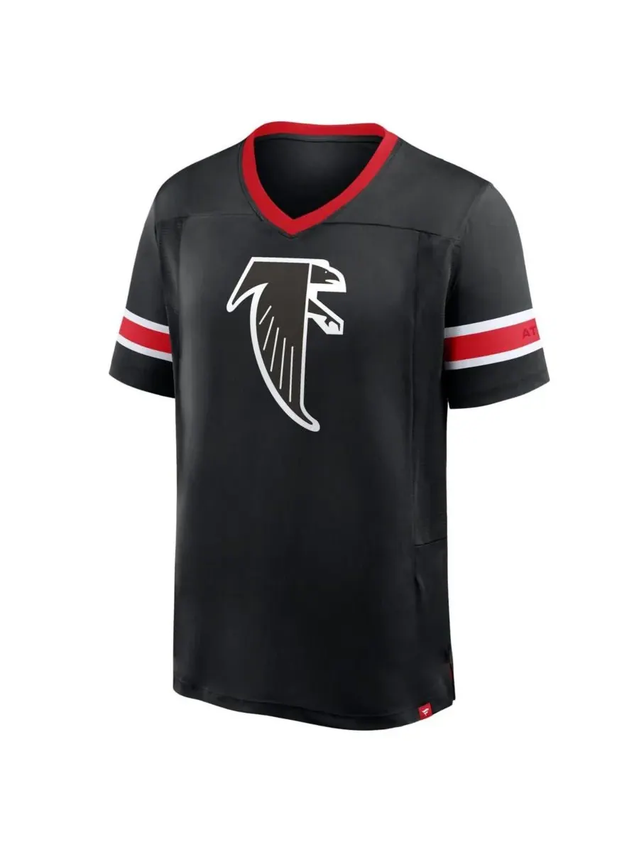 Fanatics Мужская черная футболка с V-образным вырезом Atlanta Falcons Hometown Premium Hashmark — изображение 2 из 3, черный