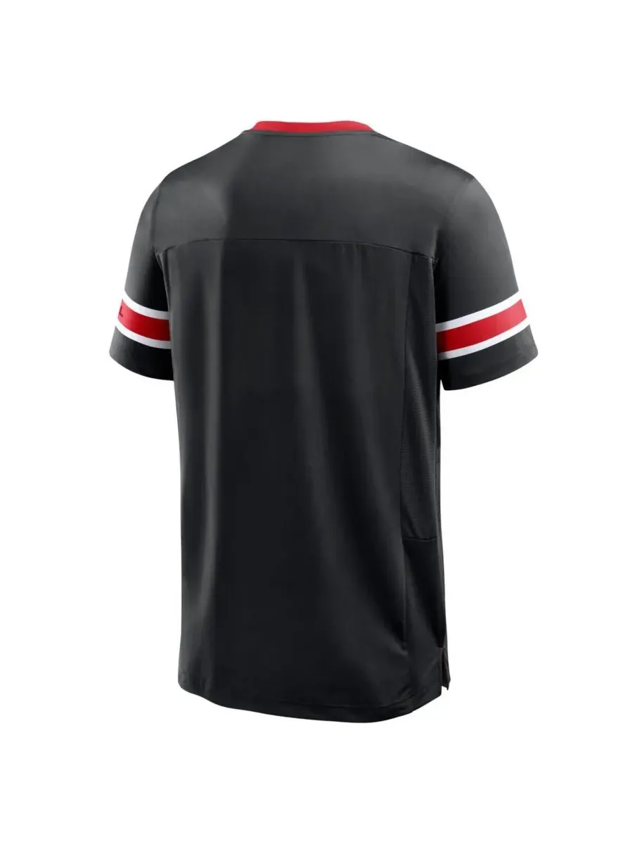 Fanatics Мужская черная футболка с V-образным вырезом Atlanta Falcons Hometown Premium Hashmark — изображение 3 из 3, черный