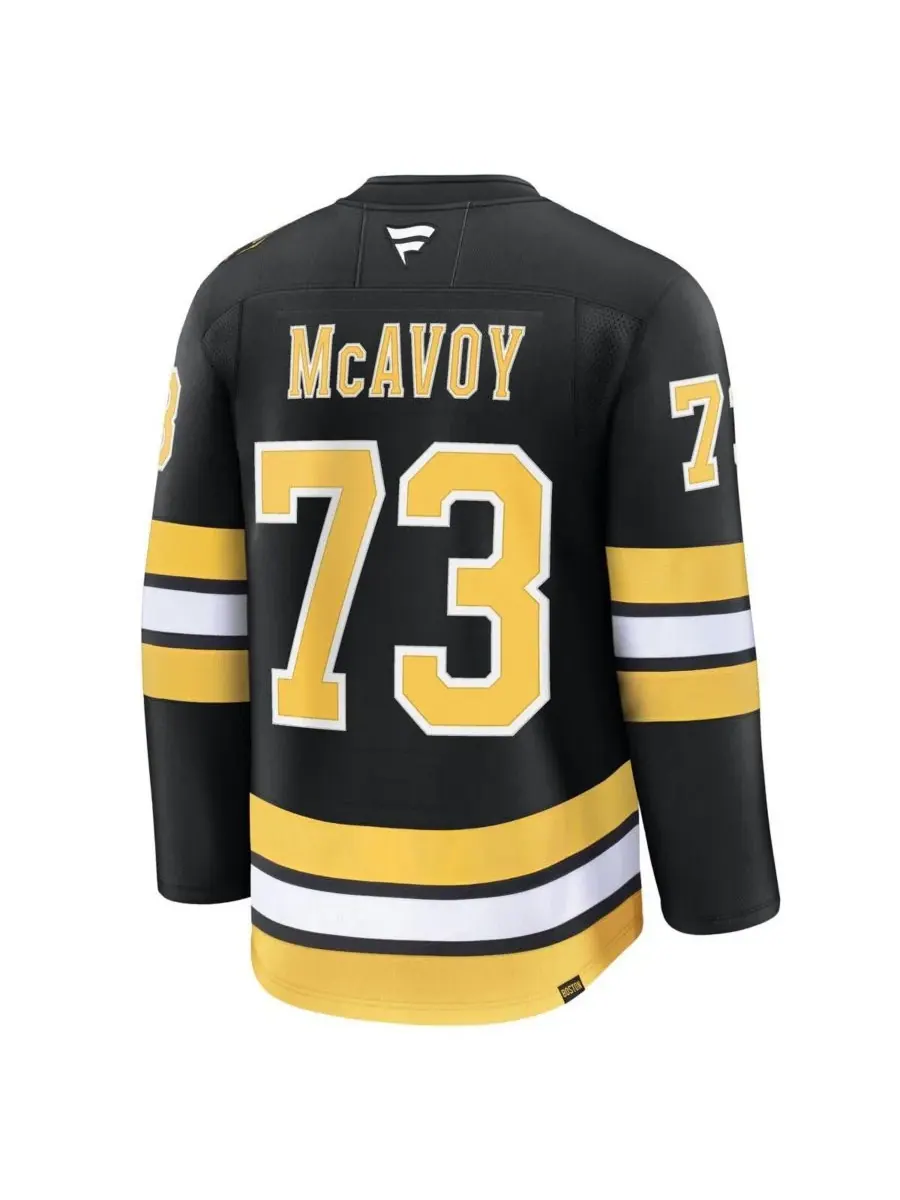 Fanatics Мужская черная домашняя футболка премиум-класса Чарли МакЭвоя, игрока команды «Бостон — изображение 3 из 3, черный