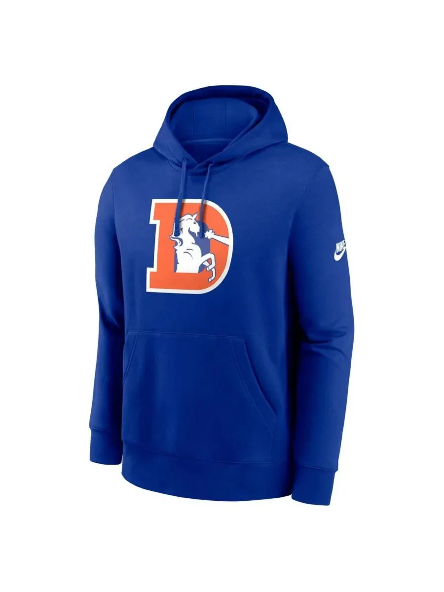 Толстовка на молнии Nike Club Fleece с капюшоном, длинным рукавом — изображение 2 из 3, королевский