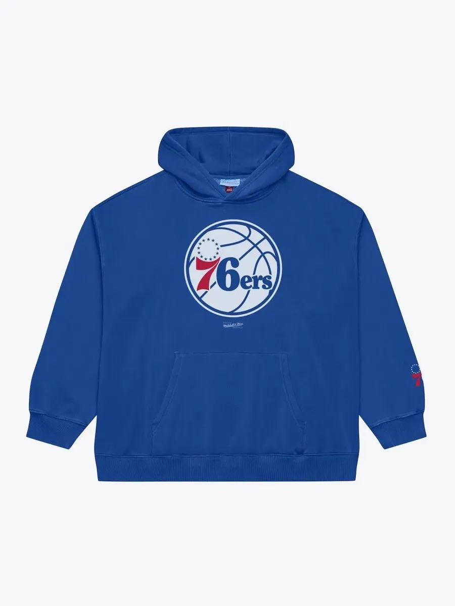 Худи из флиса с принтом Basic Fleece Philadelphia 76ers Mitchell & Ness