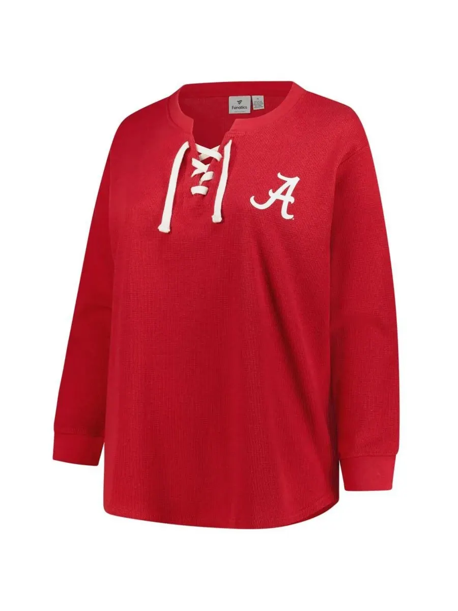 Fanatics Женская футболка с длинными рукавами большого размера Crimson Alabama Crimson Tide из — изображение 3 из 3, белый