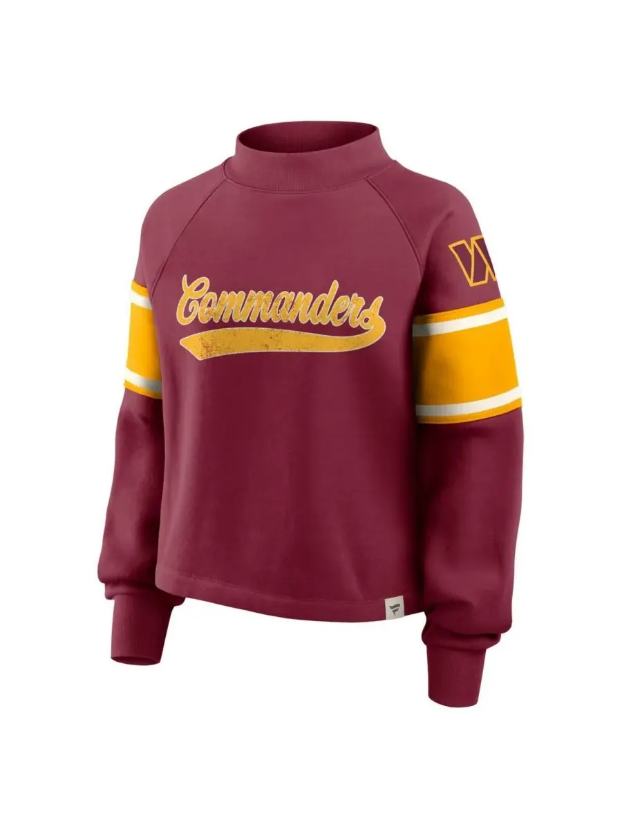 Fanatics Женская бордовая толстовка с высоким воротником Washington Commanders Oversized Hometown — изображение 2 из 3