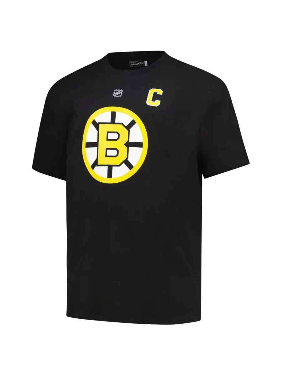 Mitchell & Ness Мужская черная футболка Ray Bourque Boston Bruins Big Tall с номером и фамилией — изображение 3 из 3, черный