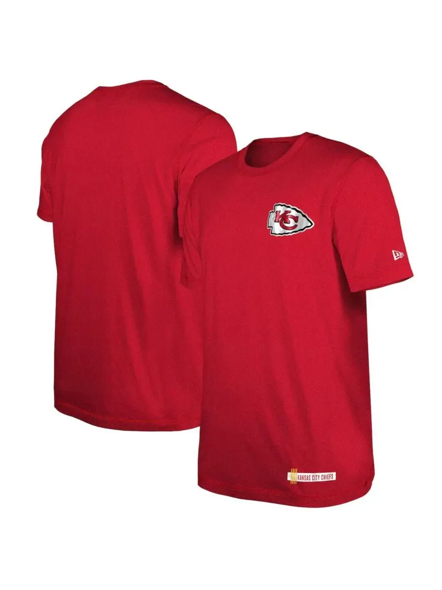 New Era Мужская красная футболка Kansas City Chiefs с символикой тренировочного лагеря НФЛ 2024 года