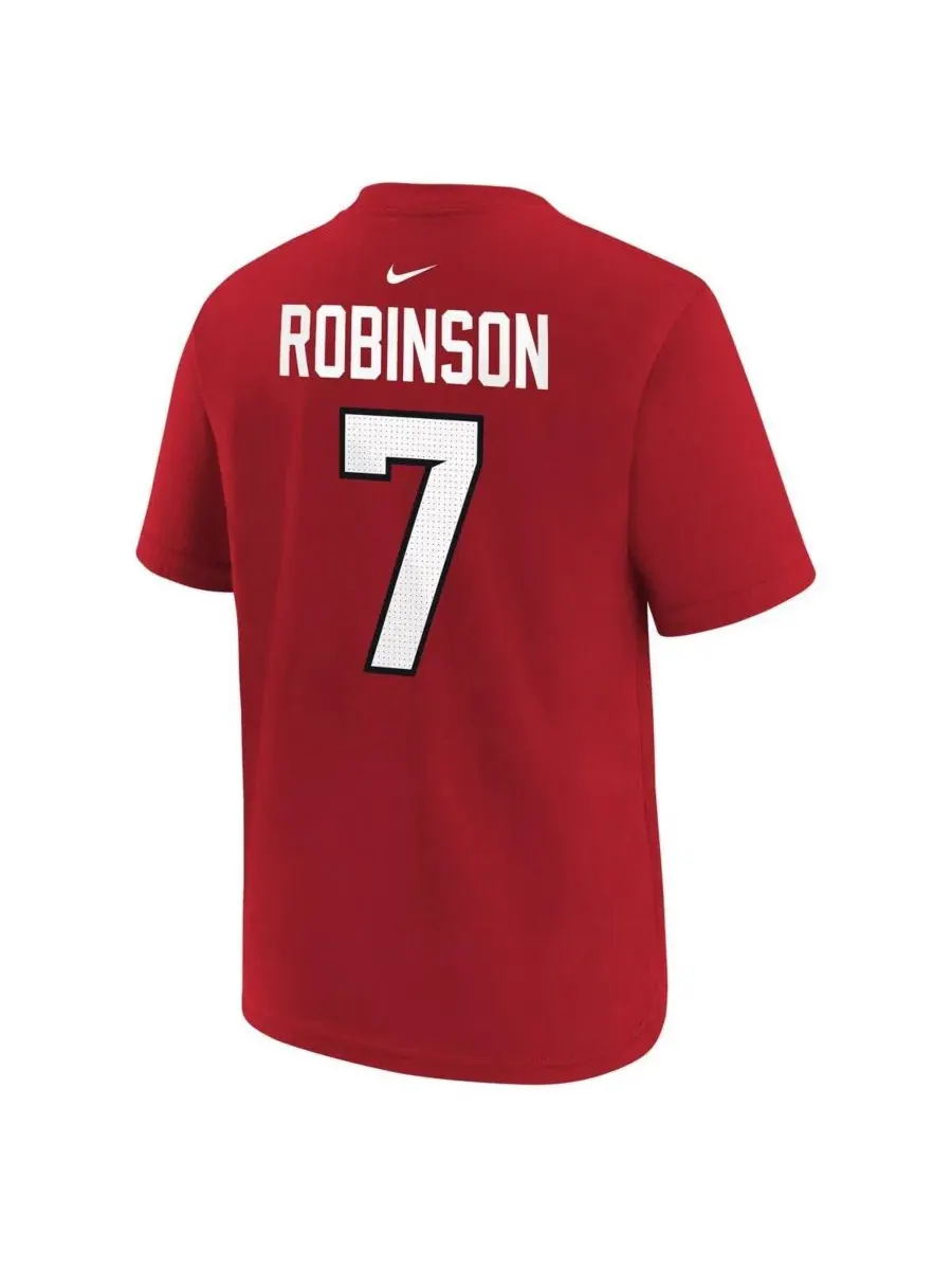 Футболка с номером и фамилией игрока Bijan Robinson Nike — изображение 3 из 3, красный