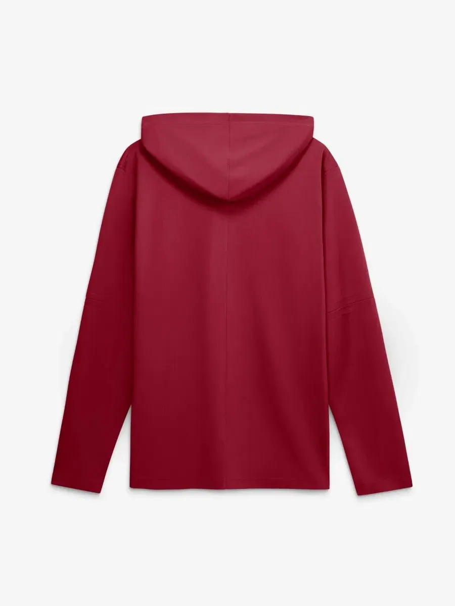 Лонгслив с капюшоном Oklahoma Sooners 2026 Sideline Lightweight Jordan — изображение 2 из 2, красный