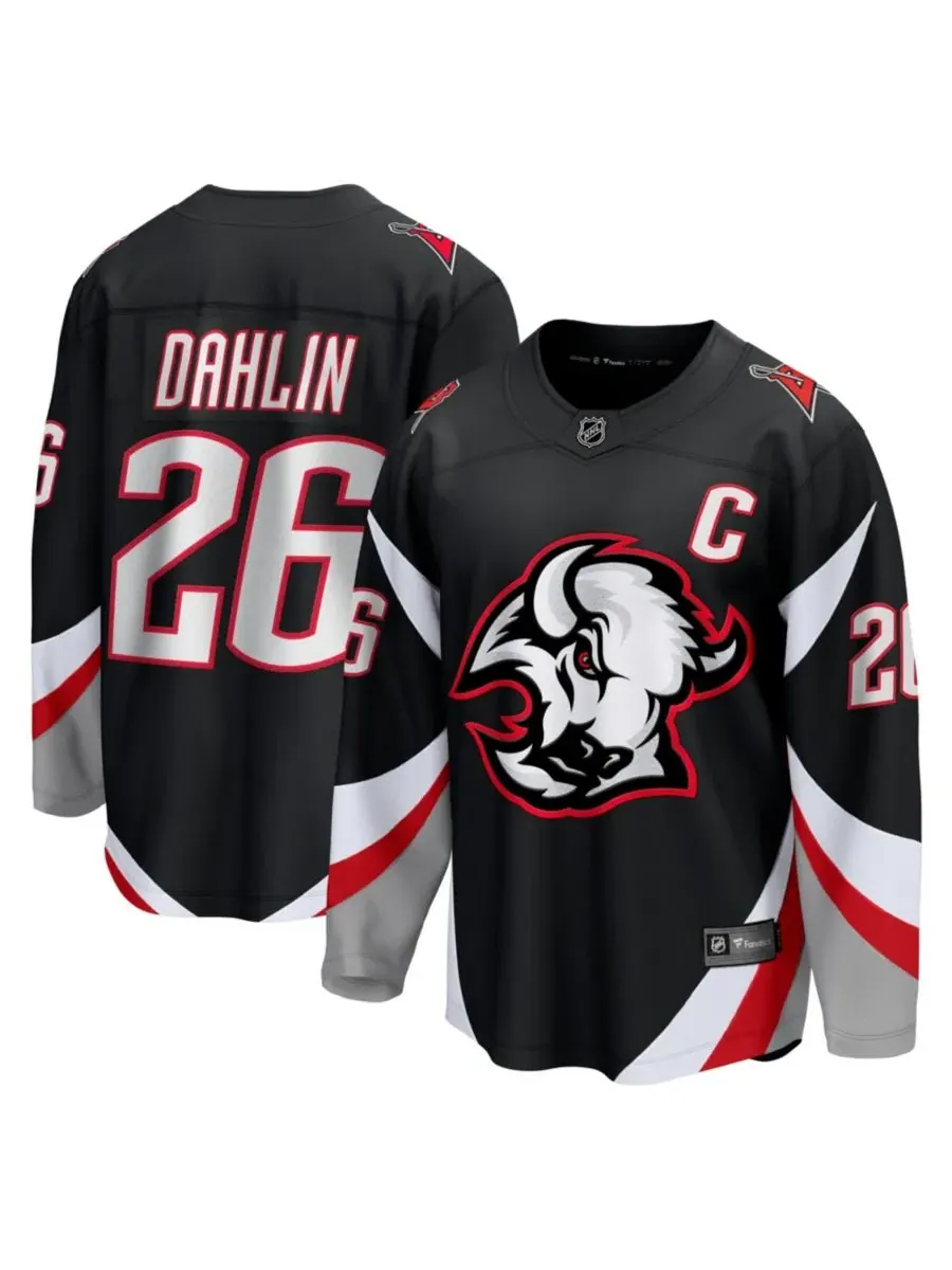 Хоккейный джерси с длинным рукавом Rasmus Dahlin Alternate Captain Patch Breakaway Fanatics