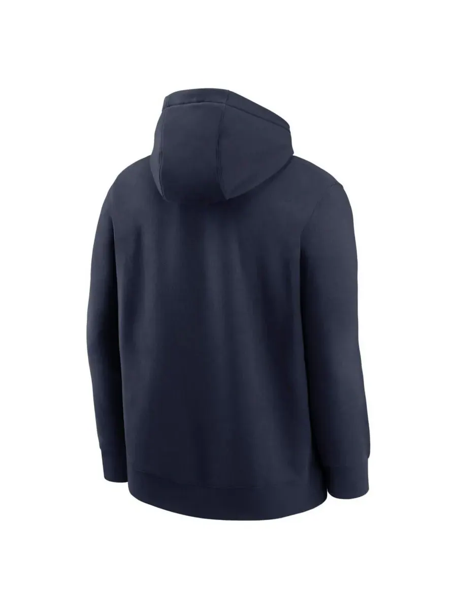 Nike Мужская темно-синяя флисовая толстовка с капюшоном Penn State Nittany Lions Club Fleece Arch — изображение 3 из 3