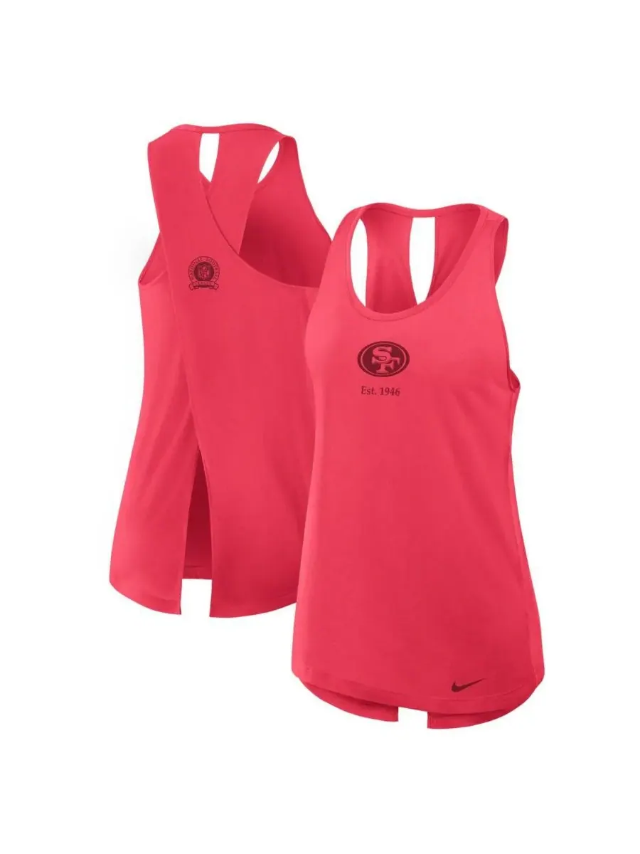 Женская алая майка San Francisco 49ers Glory Crisscross Performance Tank Top Nike