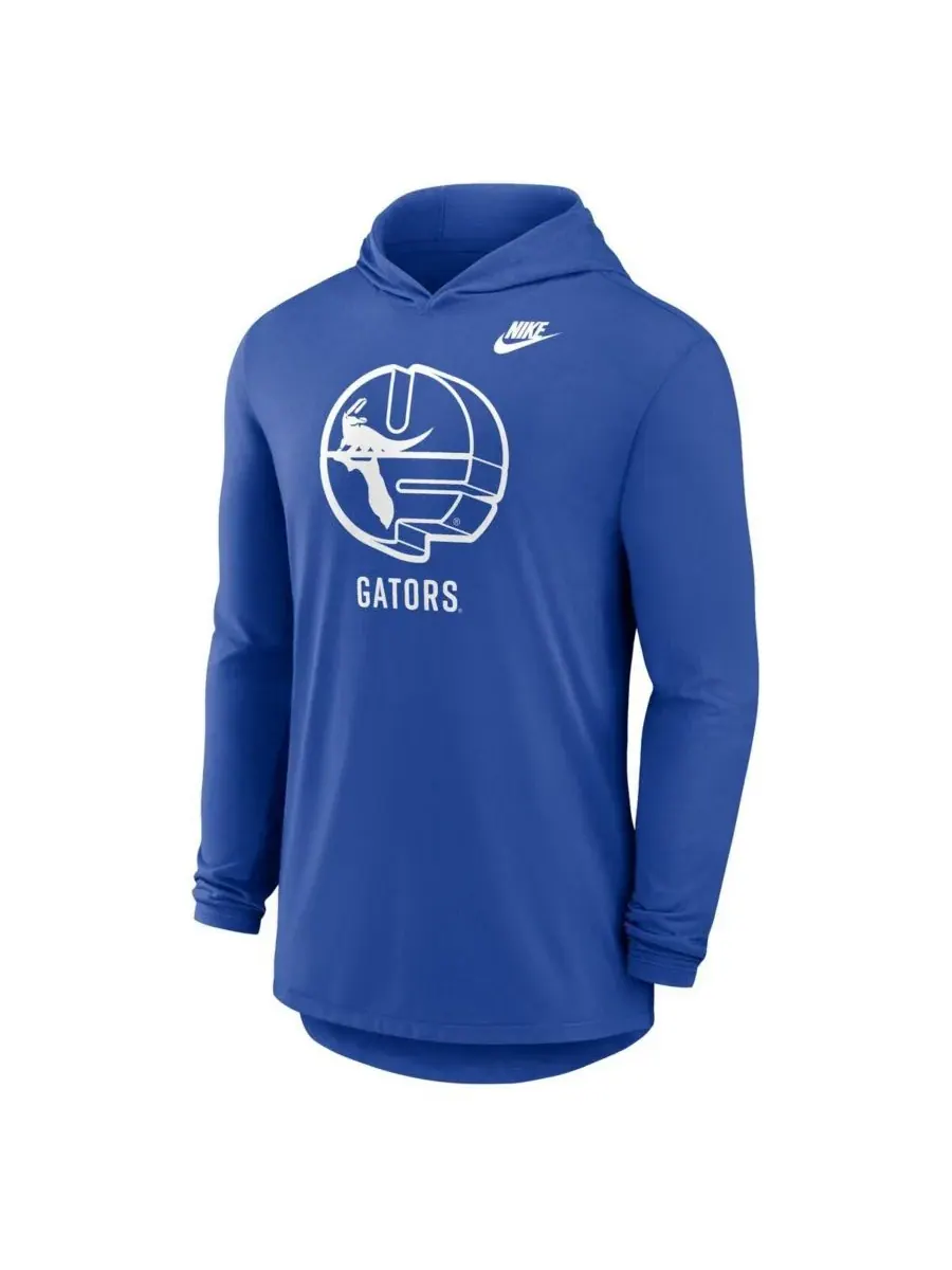 Мужская толстовка с длинными рукавами Royal Florida Gators Legacy Tri-Blend Dri-FIT Nike — изображение 2 из 3, королевский
