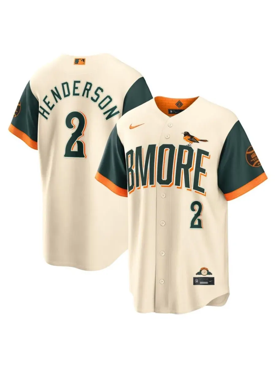 Мужская футболка Nike с длинным рукавом, Gunnar Henderson Natural Baltimore Orioles 2026 City