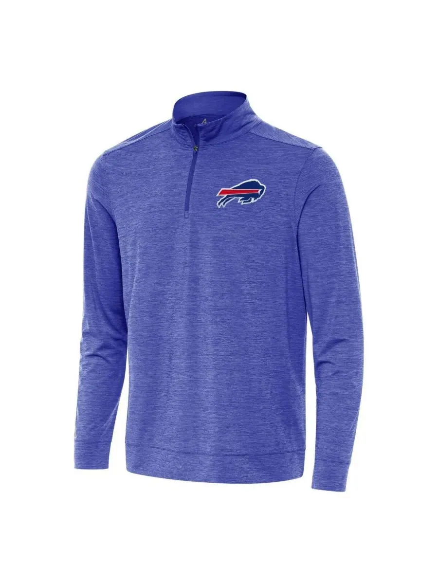 Antigua Мужская толстовка на молнии цвета хаки с логотипом Buffalo Bills