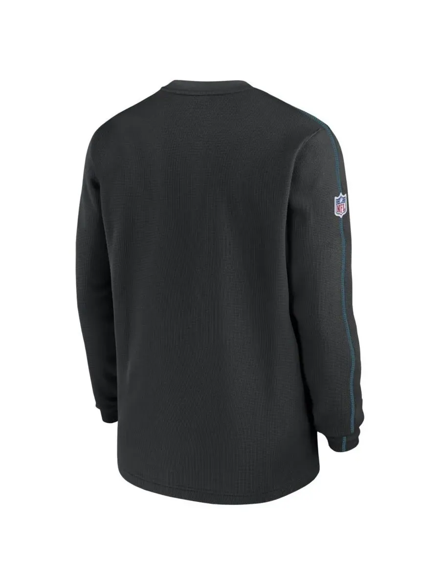 Nike Мужская черная футболка с длинным рукавом Jacksonville Jaguars Throwback Alternate Logo Coach — изображение 3 из 3