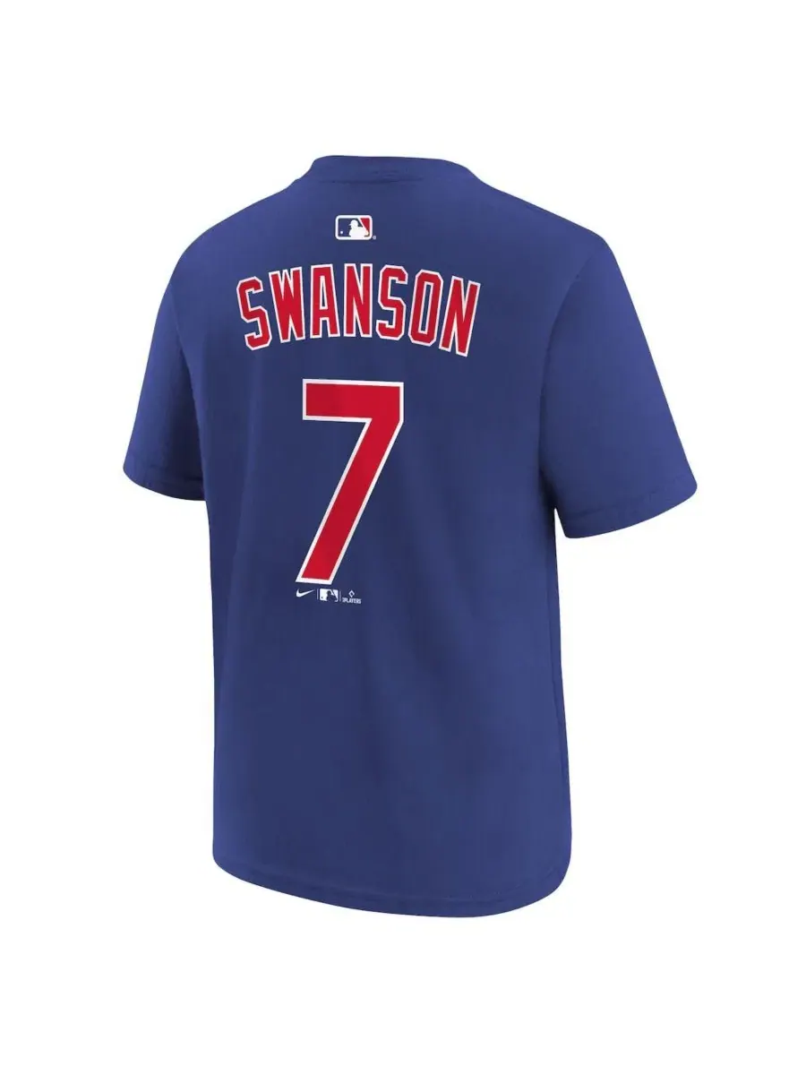 Футболка с длинным рукавом с принтом Dansby Swanson Nike — изображение 3 из 3, королевский
