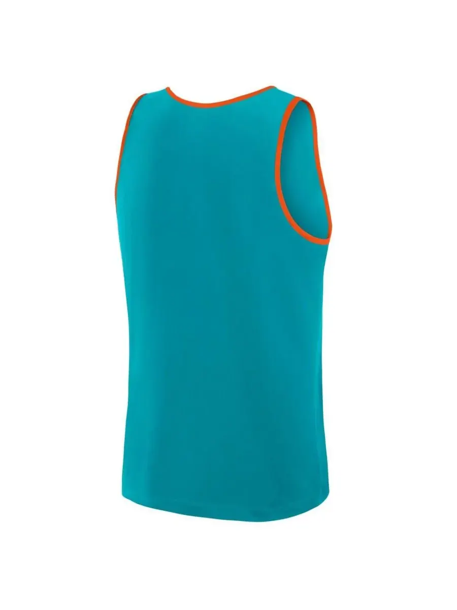 Мужская майка Aqua Miami Dolphins Unmatched Success Logo Athletic — изображение 2 из 3, голубой