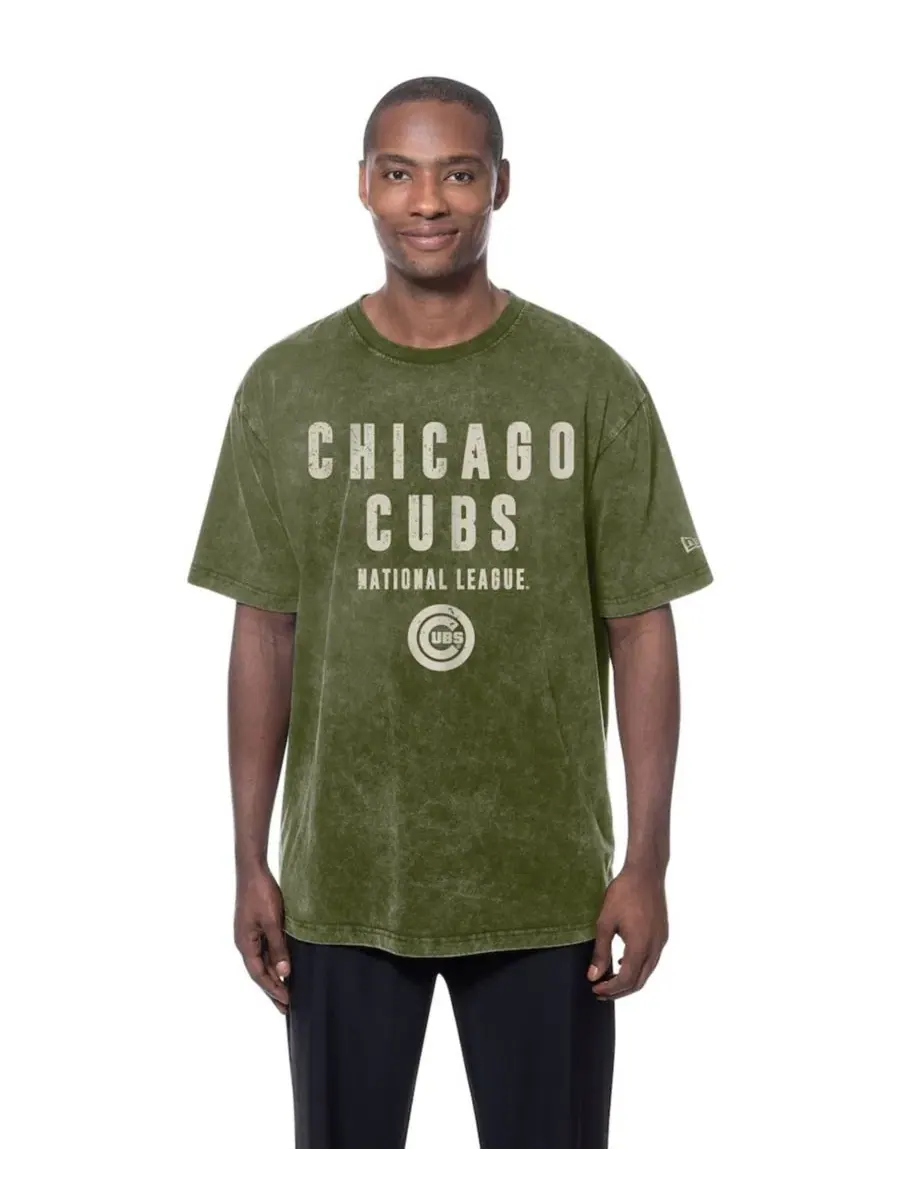 Футболка с коротким рукавом с принтом Chicago Cubs 2026 Armed Forces Day New Era