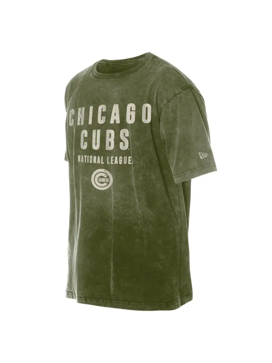 Футболка с коротким рукавом с принтом Chicago Cubs 2026 Armed Forces Day New Era — изображение 2 из 4, оливковый