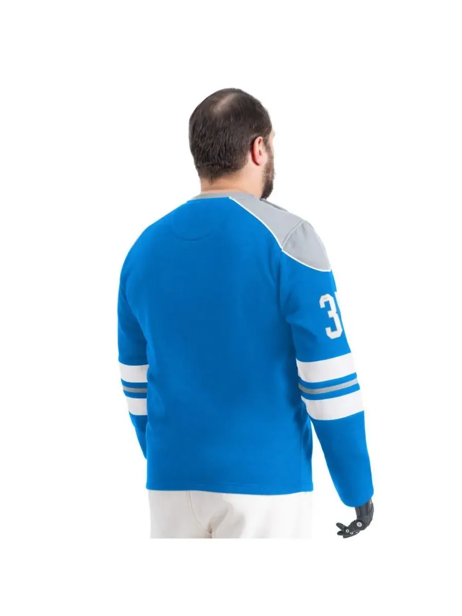 G-III Sports by Carl Banks Мужская синяя толстовка Detroit Lions Adaptive Lord Stanley с круглым — изображение 2 из 4, синий
