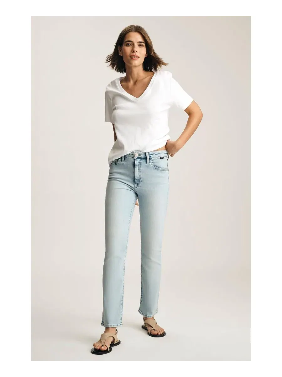 Джинсы прямого кроя с высокой посадкой Mavi Jeans, Ice Brushed Tribeca