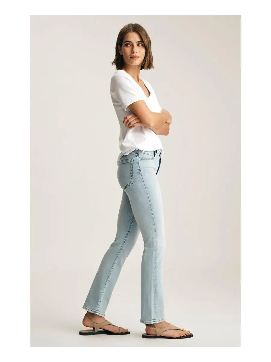 Джинсы прямого кроя с высокой посадкой Mavi Jeans, Ice Brushed Tribeca — изображение 2 из 6