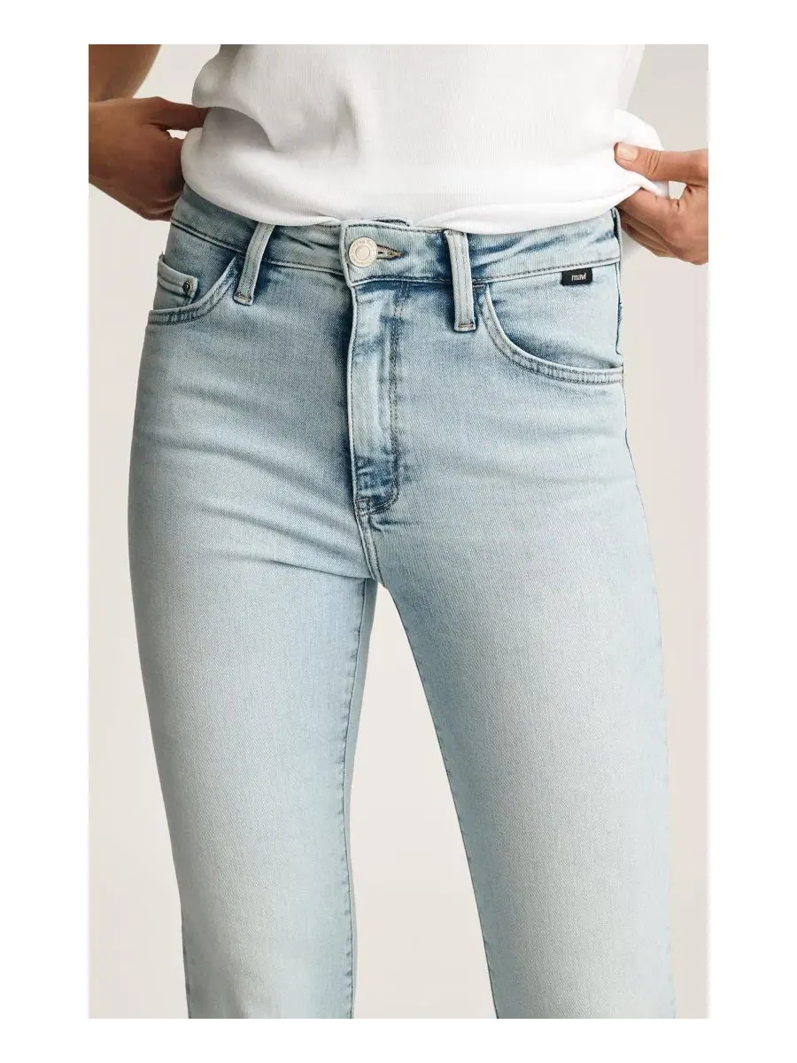 Джинсы прямого кроя с высокой посадкой Mavi Jeans, Ice Brushed Tribeca — изображение 4 из 6