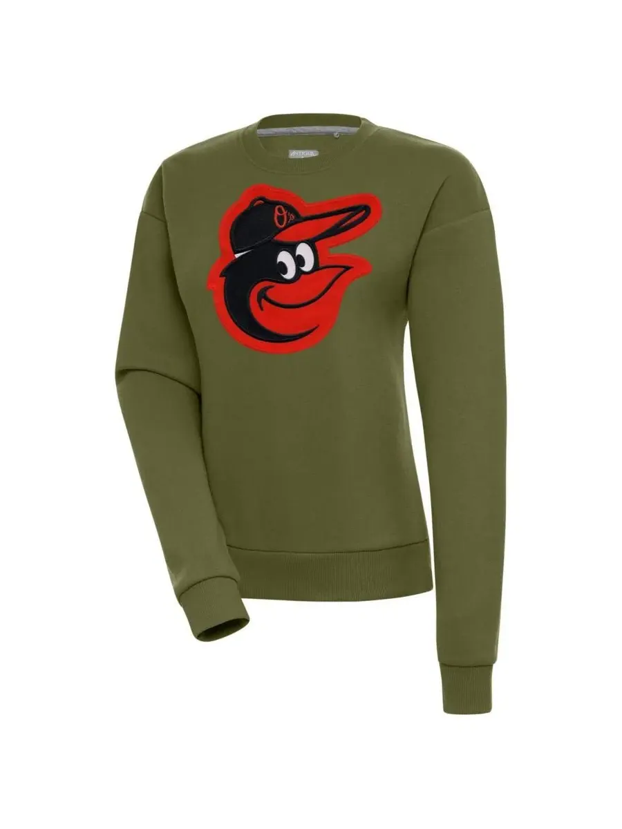 Женский пуловер-свитшот с графикой Baltimore Orioles Antigua