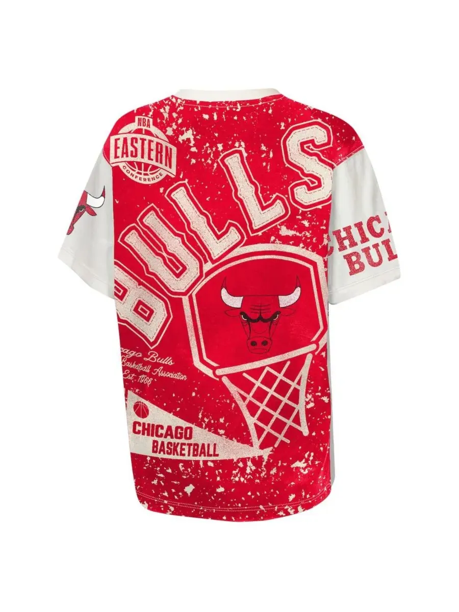 Футболка с принтом Chicago Bulls Top Player All-Over-Print Outerstuff — изображение 3 из 3, бежевый