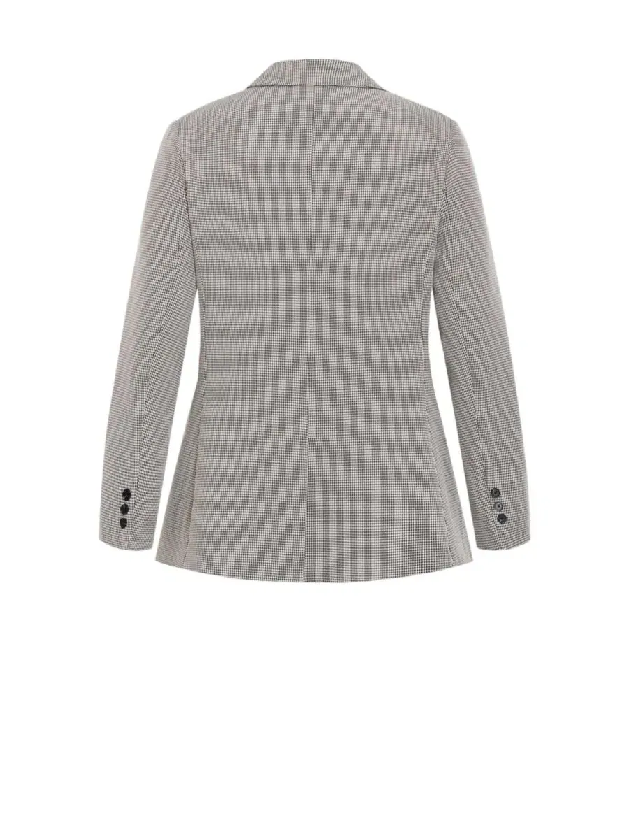 Двубортный пиджак с принтом в клетку Hailey Check CITY CHIC, Neutral Check — изображение 5 из 5
