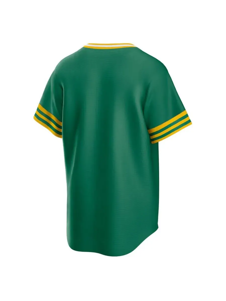 Nike Мужская футболка команды Oakland Athletics Road Cooperstown Collection цвета Келли Грин — изображение 2 из 3, зеленый