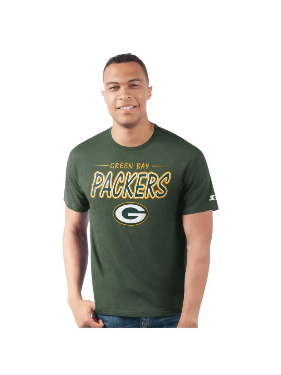 Starter Мужская зеленая футболка Green Bay Packers Prime Time