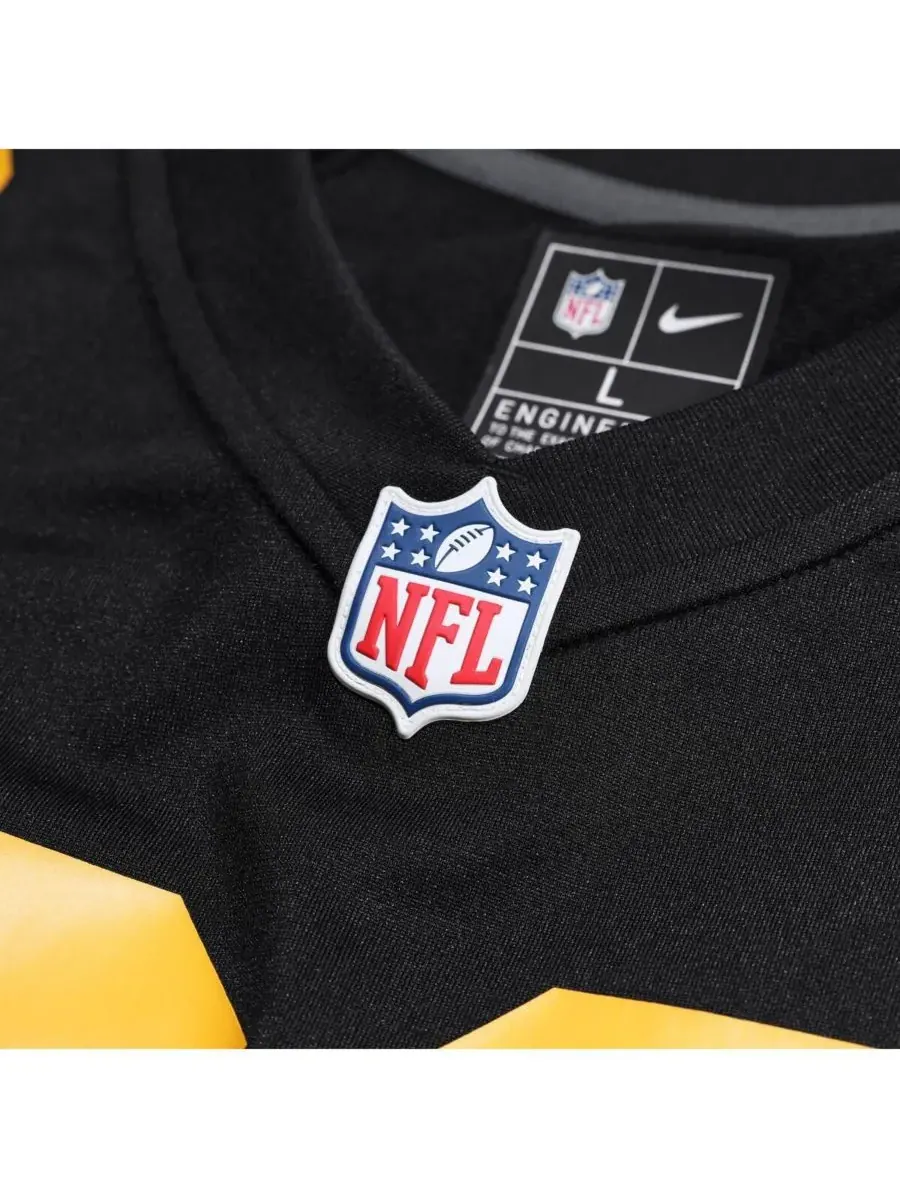 Nike Мужская черная альтернативная игровая футболка Аарона Роджерса "Питтсбург Стилерс" — изображение 4 из 5, черный
