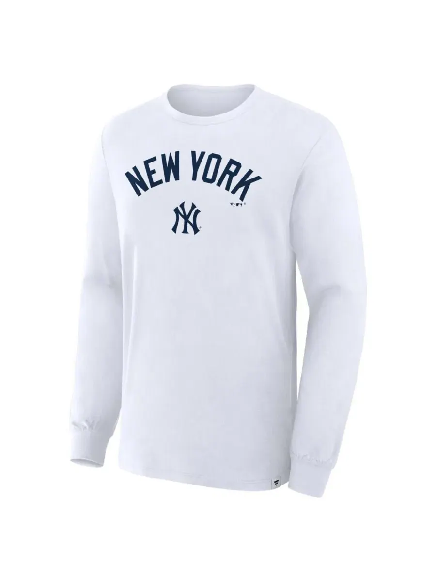 Мужская белая футболка с длинными рукавами New York Yankees Lock-Up Legacy Fanatics — изображение 2 из 3, белый