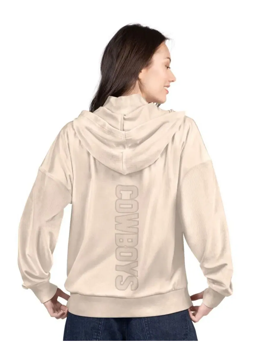 Худи на молнии с капюшоном Rookie Full-Zip Hoodie G-III 4Her by Carl Banks — изображение 2 из 2, бежевый