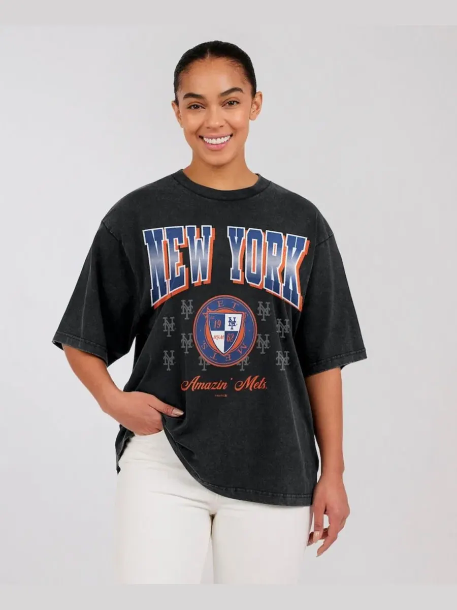 Футболка оверсайз с принтом New York Mets WEAR by Erin Andrews