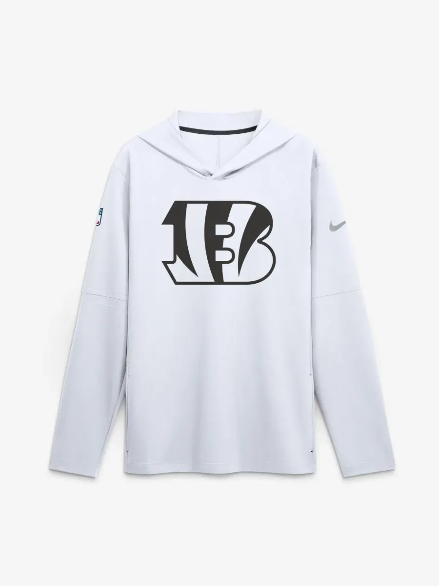 Футболка с капюшоном и длинным рукавом Cincinnati Bengals Sideline Dri-FIT Nike