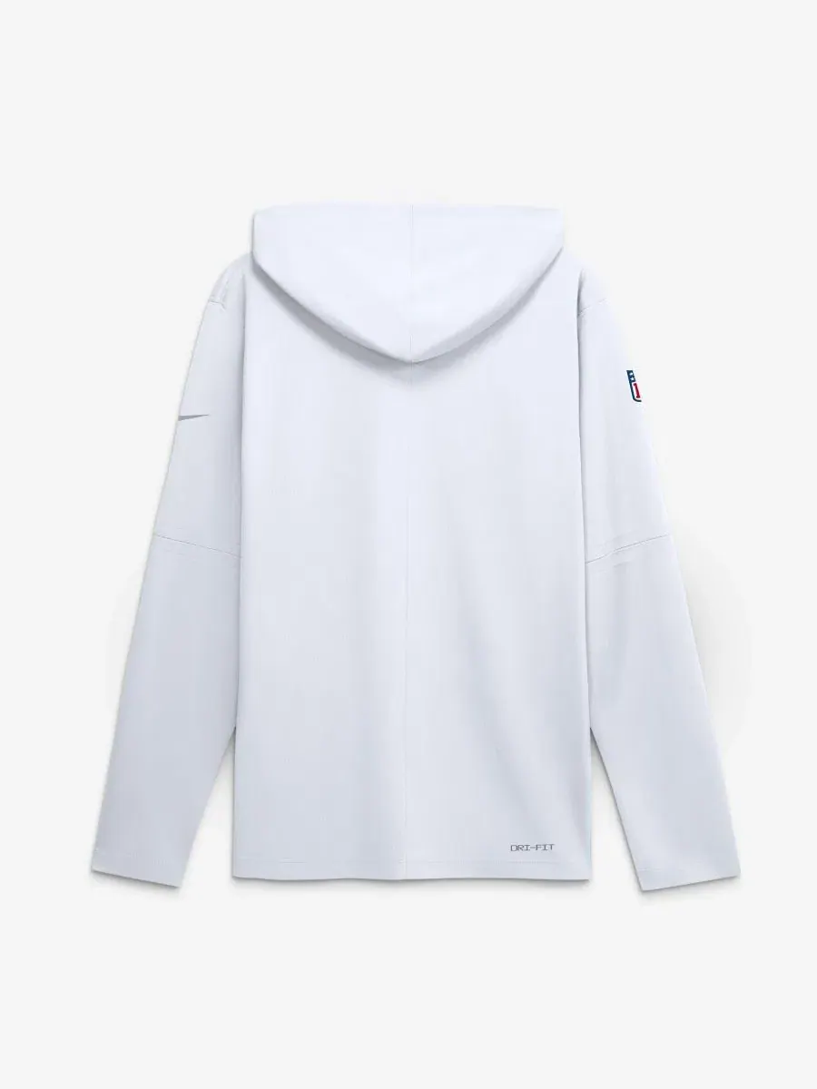 Футболка с капюшоном и длинным рукавом Cincinnati Bengals Sideline Dri-FIT Nike — изображение 2 из 4, белый