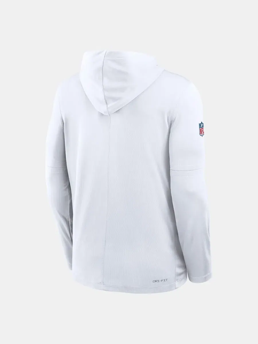 Футболка с капюшоном и длинным рукавом Cincinnati Bengals Sideline Dri-FIT Nike — изображение 4 из 4, белый
